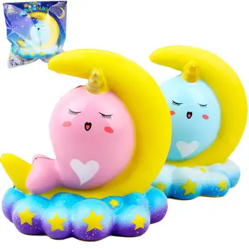 

Soft Moon Whales Squishy Slow Rising Squeeze Fun Toy Pu Decompression Vent Toy Simulation Crafts