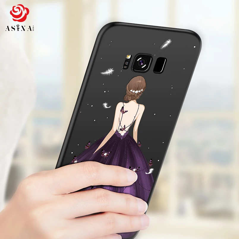 Мягкий силиконовый браслет чехол для samsung Galaxy S9 Plus роскошный прекрасное бальное
