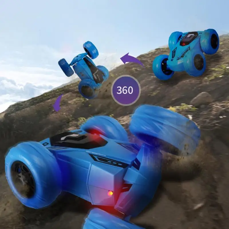 

2.4G Music Light Off-Road Vehicle 360 Degrees Rotate Remote Control Stunt Crawler Car Kids Toys Gifts