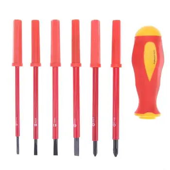 

7pcs Insulated Screwdriver Set 1000V Electrician Dedicated Slotted Phillips High Voltage Resistant Screw Driver Repair Hand Tool