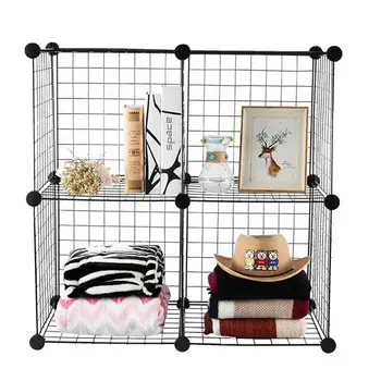 

35 * 35cm Wire Mesh Storage Cube, DIY Cube Wardrobe And Modular Shelf Net, Wire Mesh Shelf And Shelf, Black