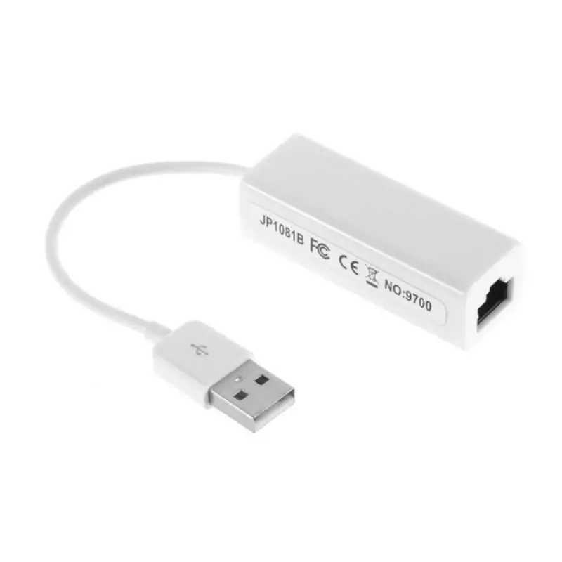 Портативный USB Ethernet адаптер USB 2,0 внешняя сетевая карта для RJ45 LAN Ethernet 10/100 адаптер Mbps Ключ для Windows 98SE