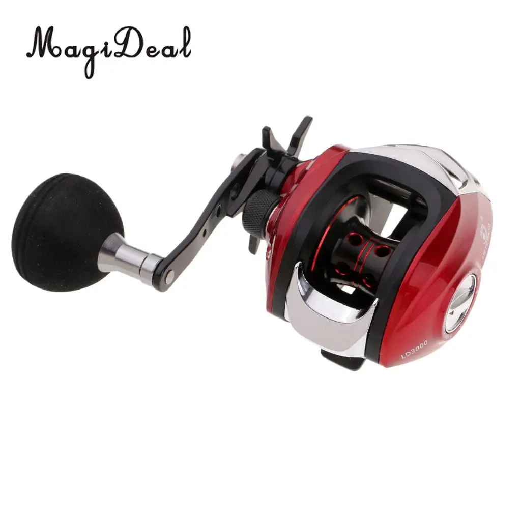 Baitcaster Reels High Speed 6.3:1 Baitcasting Fishing Reel 13+1 BB Left Hand with Magnetic Brake System