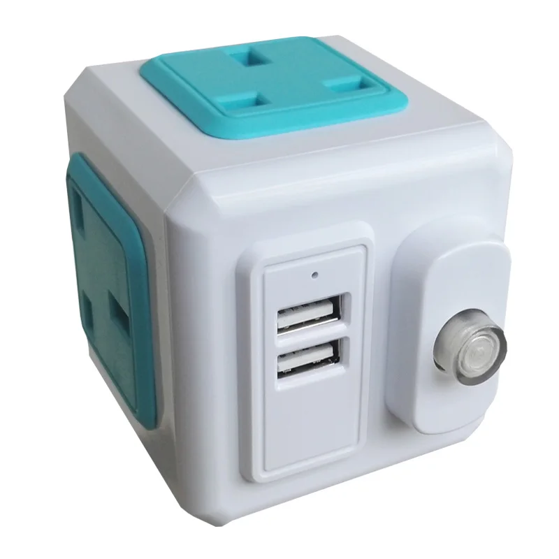 Великобритания Plug Power cube Strip с выключателем Плавленая AC электрическая розетка