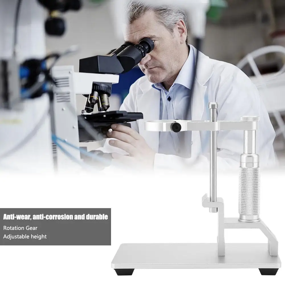Горячий алюминиевый сплав цифровой микроскоп держатель Регулируемая Поддержка Стенд Микроскоп с кронштейном стенд