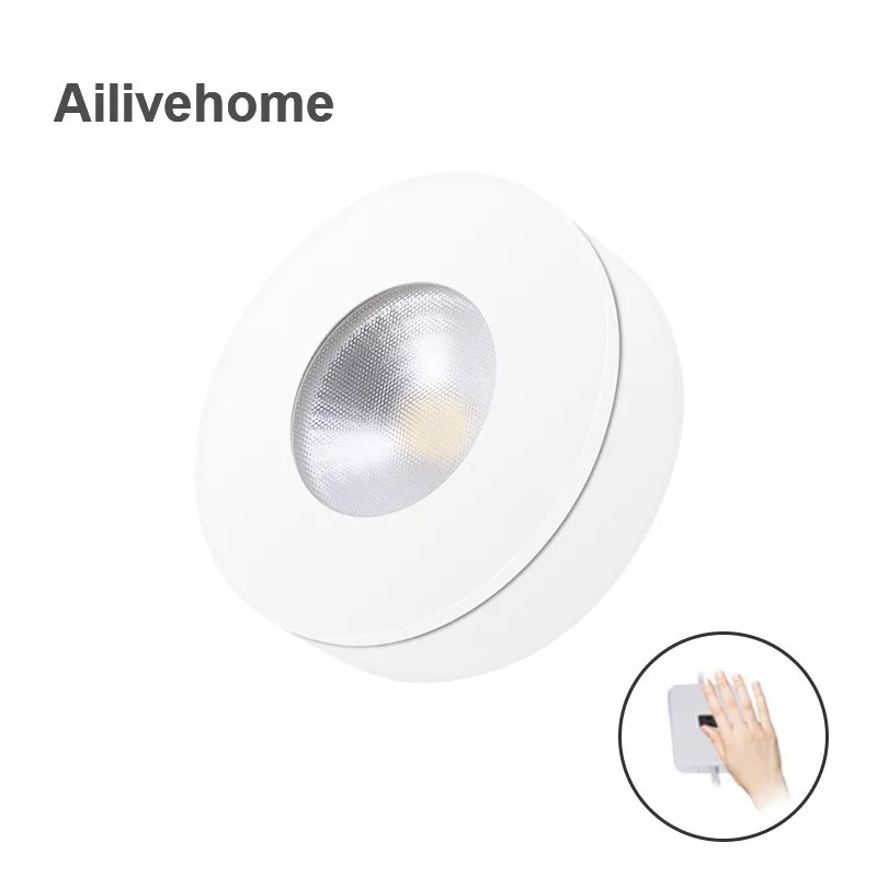 

Ailivehome 12V Small LED Downlight Dimmable Motion Sensor LED Recessed Spot Lights 3W Under Cabinet Light White Ceiling Lamp