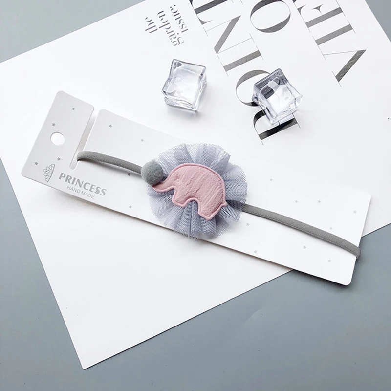 Crown Kids Lace 1PC Elastic Adjustable Bowknot 17 Colors Princess Children Headband Crystal Unique Seaside Beautiful Girls