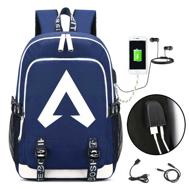 Горячая игра Apex Legends рюкзак для мужчин и женщин USB сумки через плечо дорожные сумки для ноутбука школьные сумки для подростков Модные Сумки для работы