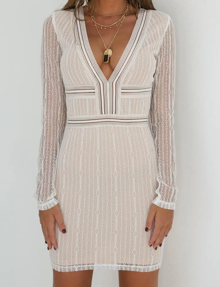 striped see through dress