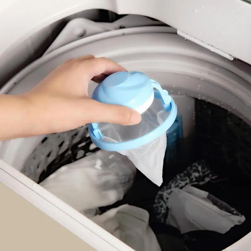 Washing Machine Floating Lint Hair Catcher Mesh Pouch Laundry Filter