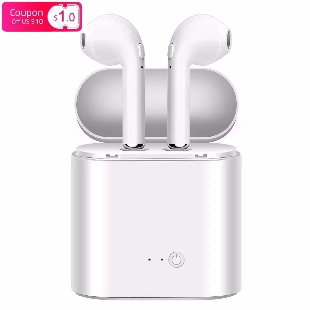 

New I7s Tws Colorful Sports Wireless Bluetooth 3D Surround Earphone Stereo Earbud With Charging Box For Xiaomi Huawei Iphone