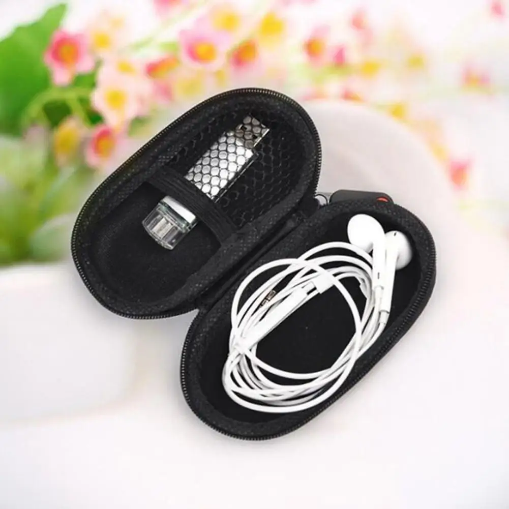 

Portable In Ear Earphone Headphone Storage Bag USB Cable Case Holder Organizer Good quality