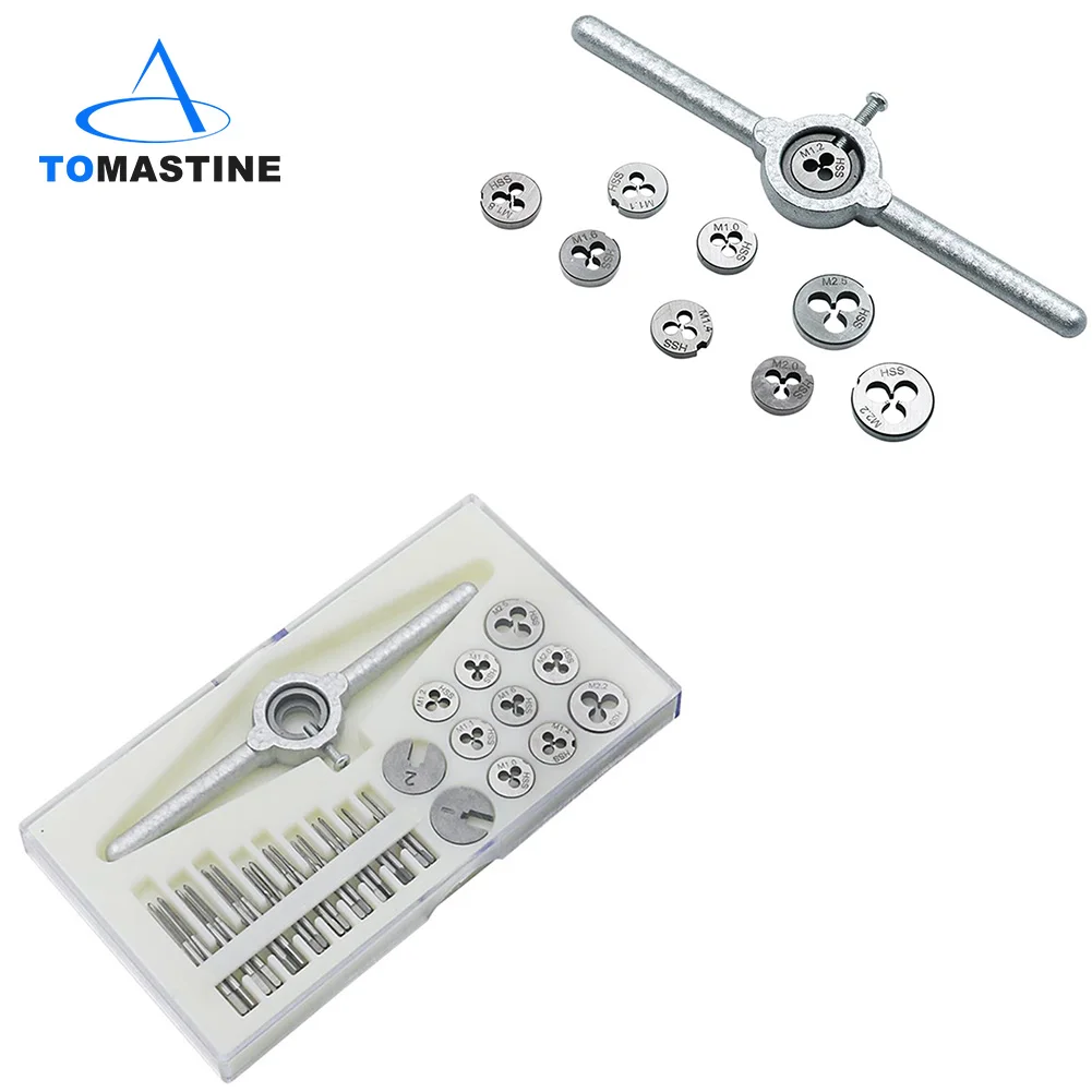 

31Pcs/Set Mini HSS Metric Thread Plugs Taps Dies Wrench Handle Set M1-M2.5 Screw Taps