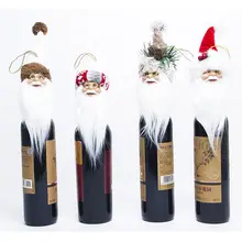 Рождественская игрушка Санта Клаус стенд Длинная с капюшоном гном плюшевые куклы сделанное вручную украшение для дома Чехлы для бутилок вина