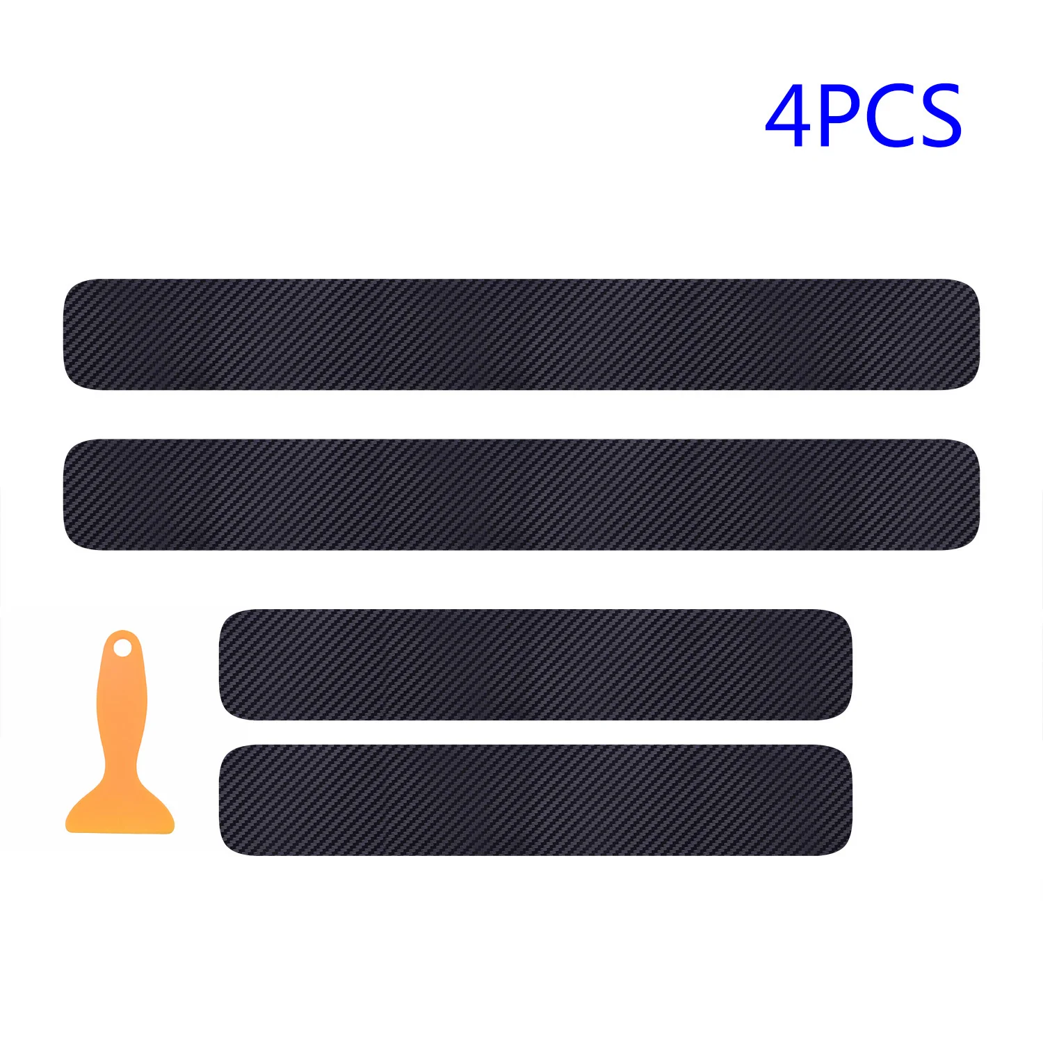 

4pcs Car Front Rear Door Sill Scuff Welcome Pedal Protect Carbon Fiber Sticker