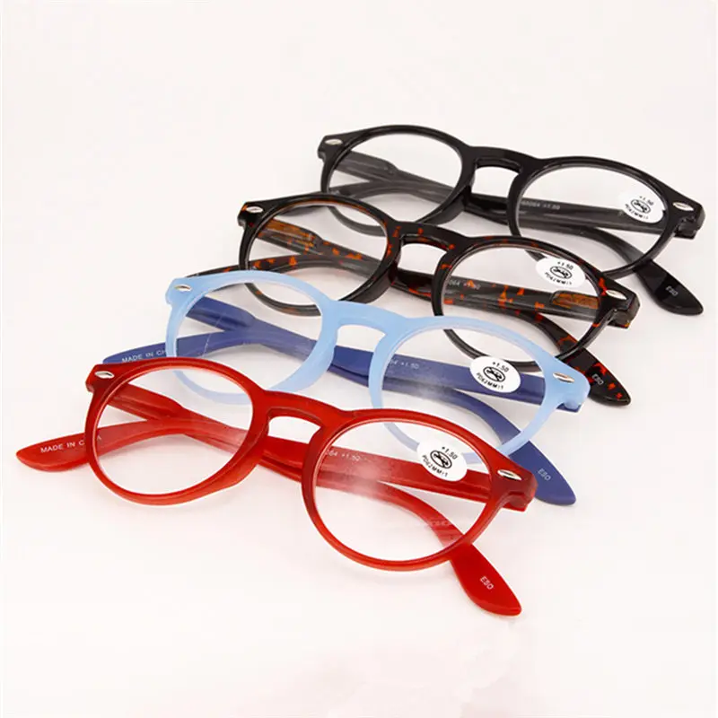 Модные круглые очки для чтения, для мужчин и женщин, Ретро стиль, красные, синие, черные очки, винтажные ультралегкие очки, оправа