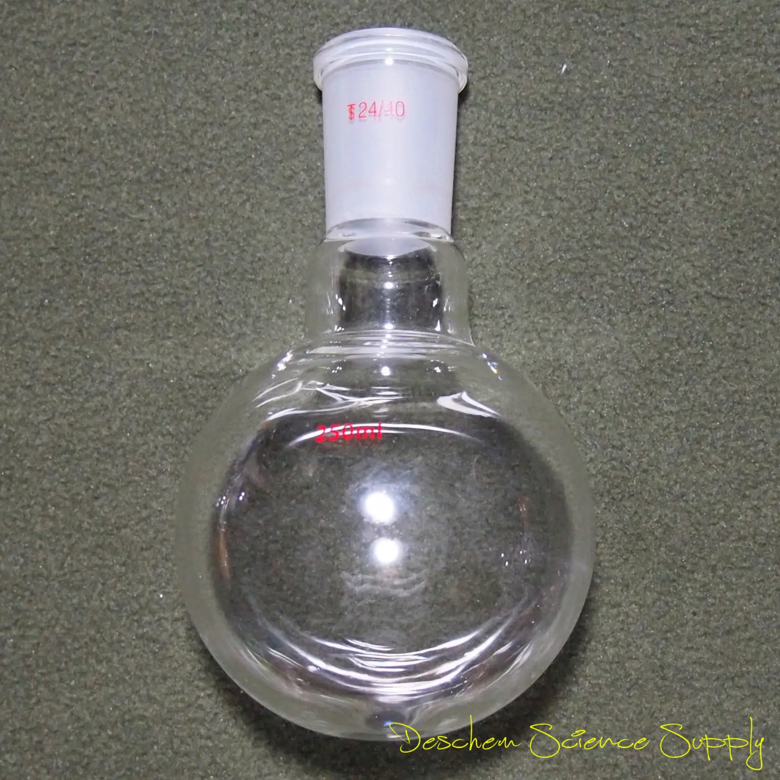 250ml,24/40,1-Neck,Round Bottom Glass Flask,Single Neck,Lab Boiling Bottle
