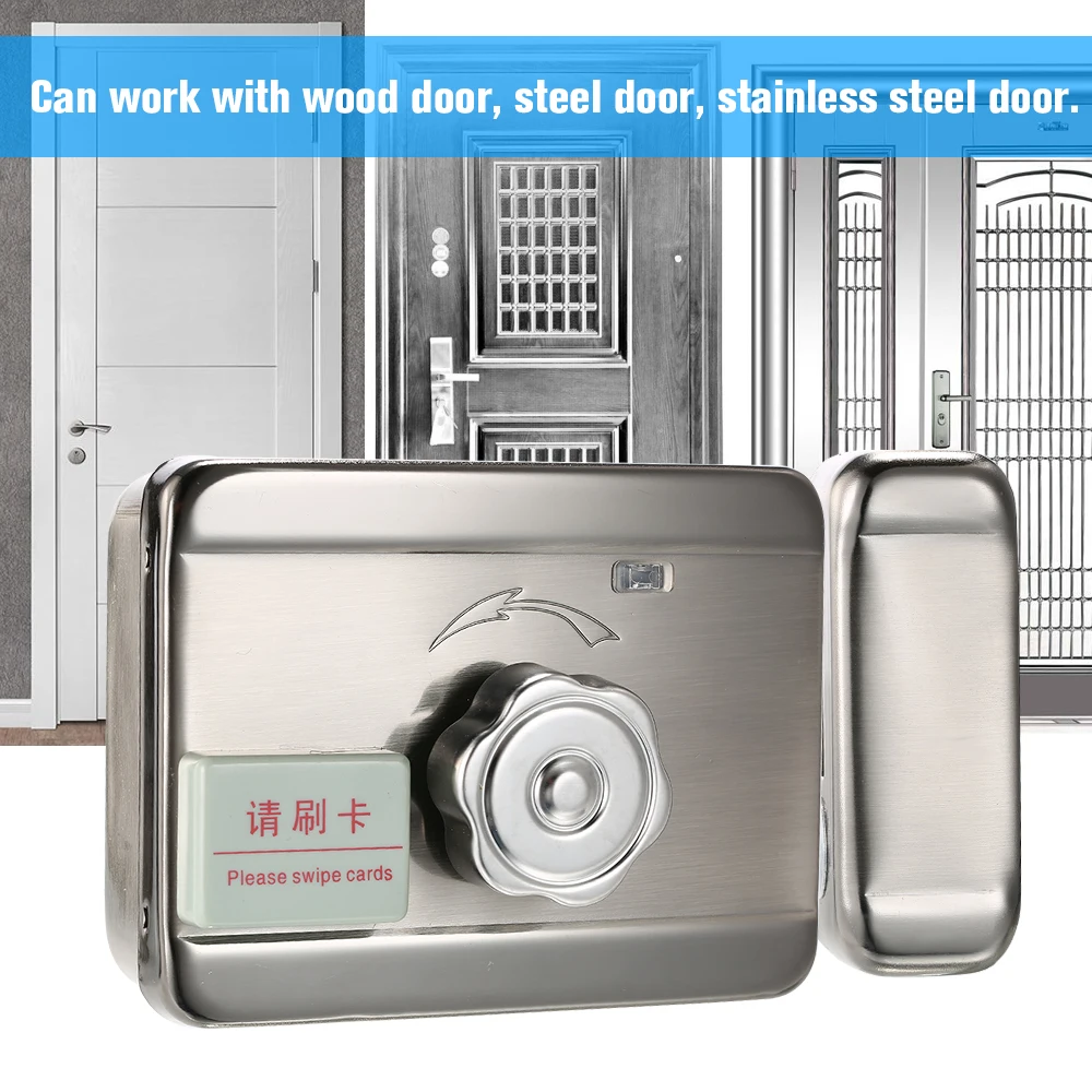Electric Control Access Mute Lock Electric Door Lock With Remote Controller For Doorbell