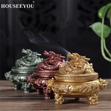 Дракон металлические катушки благовония горелки спираль Ароматические печь-курильница ручной работы ремесла украшения Благовония из сандалового дерева база