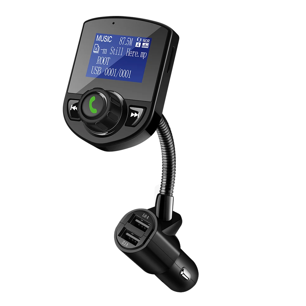FM передатчик Беспроводной Bluetooth автомобильный набор, свободные руки, Автомобильный MP3-плеер стерео аудиоприемник адаптер с зарядка через usb Порты и разъёмы