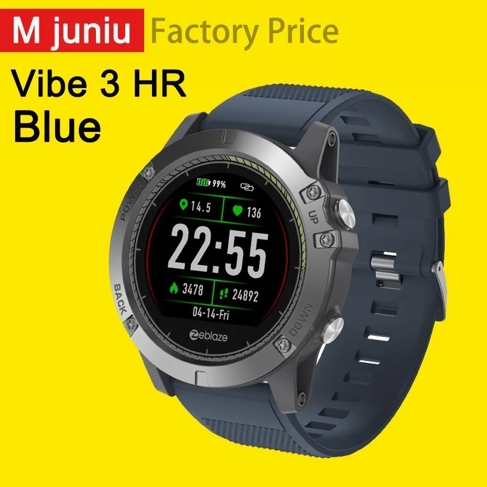 

New Zeblaze VIBE 3 HR Smartwatch IP67 Waterproof Wearable Device Heart Rate Monitor IPS Color Display Sport Smart Watch clock