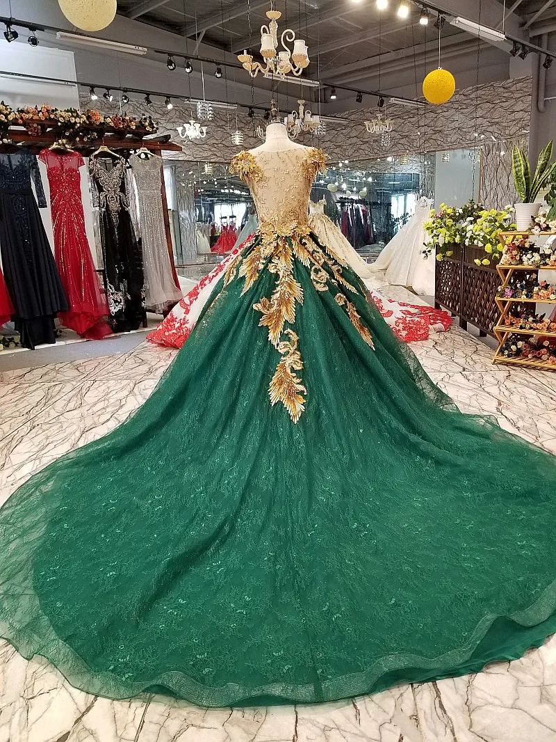 SSYFashion элитное платье для выпускного вечера роскошное зеленое кружевное с