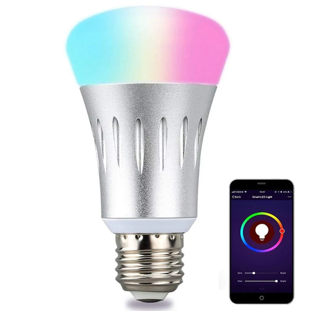 

Smart WiFi Light Bulb 7W RGBW Dimmable Wireless WiFi Phone Remote Control APP Color Bulb Lamp Light For Alexa Voice Bulb