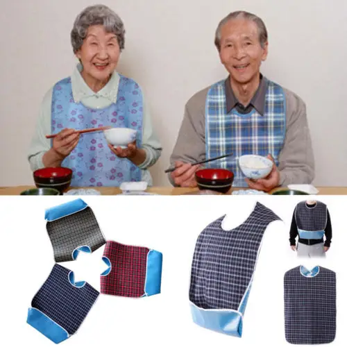 

Adult Waterproof Adult Mealtime Bib Cloth Protector Disability Aid Apron