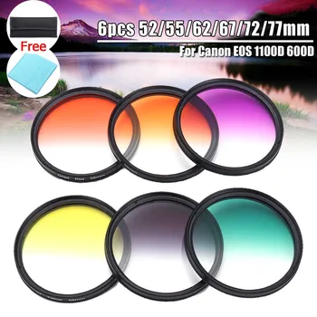 

For Canon Camera Filter 52MM 55MM 58MM 62MM 67MM 72MM 77MM Gradient UV Camera Lens Filter For Canon EOS 1100D 600D