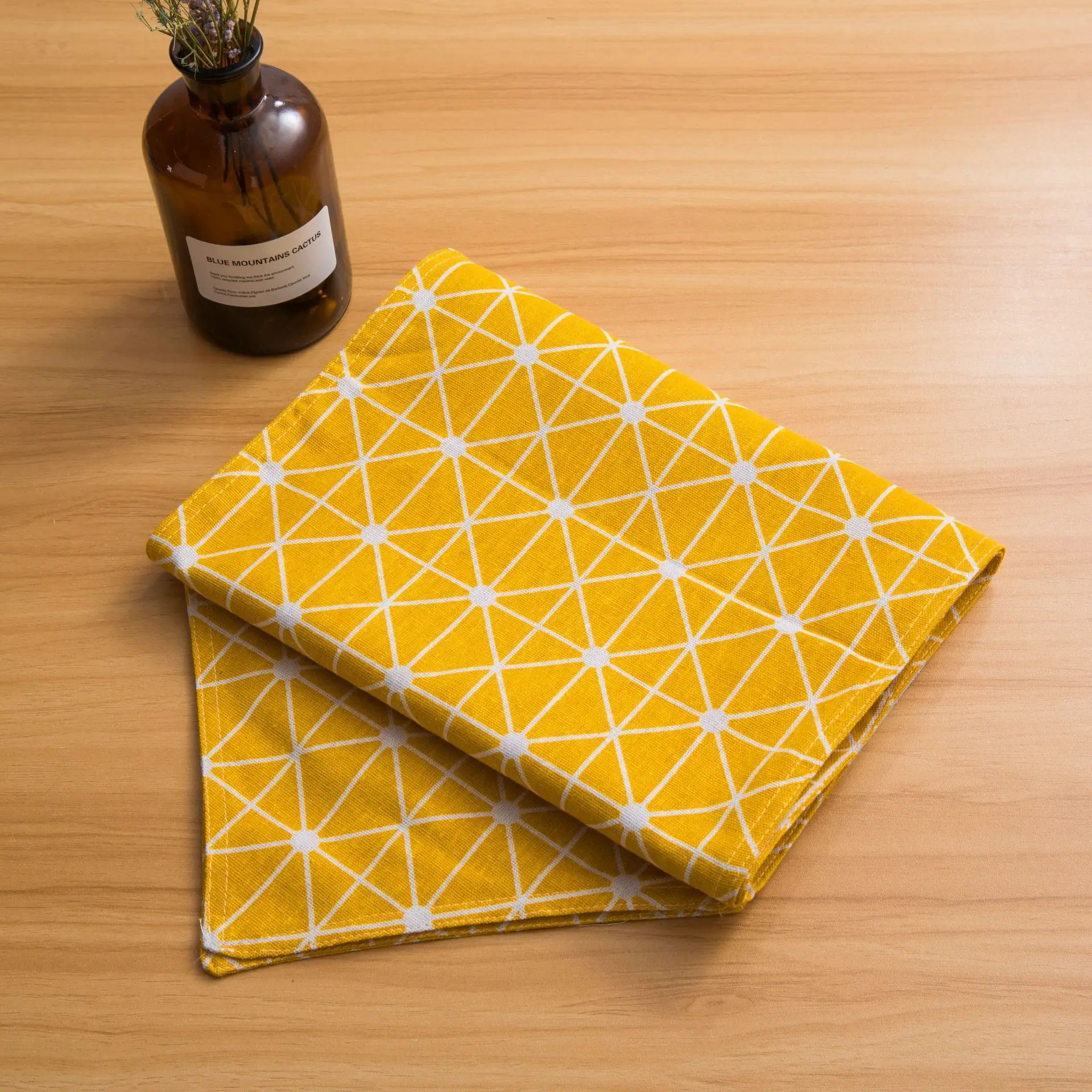 100% Linen Chemin De Table Runners Modern Flag Tea Mat Art Television Cabinet Strip Cover A Piece Of Cloth Weding Decoration