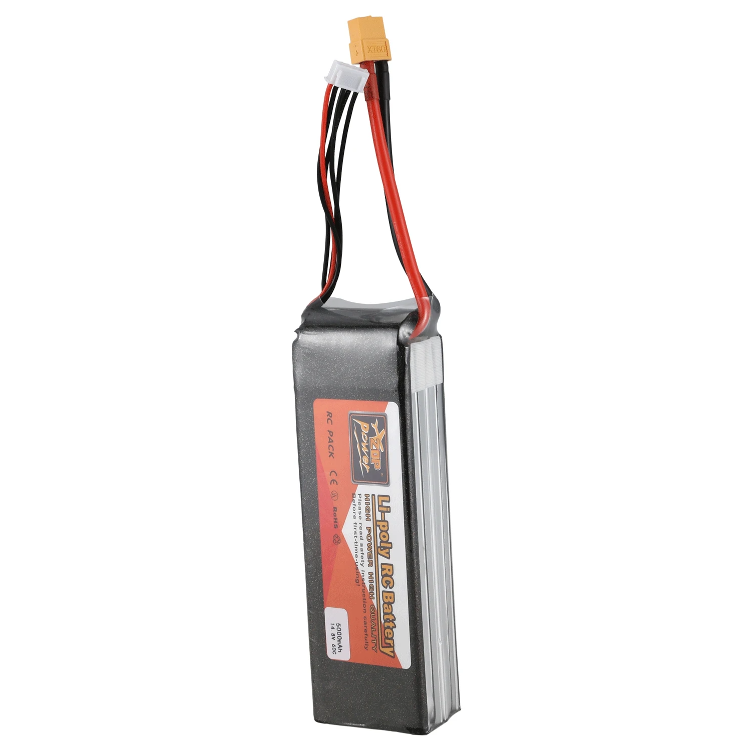 ZOP Мощность 5000 mah 14 8 V 4S 60C Lipo Батарея Перезаряжаемые XT60 разъем для