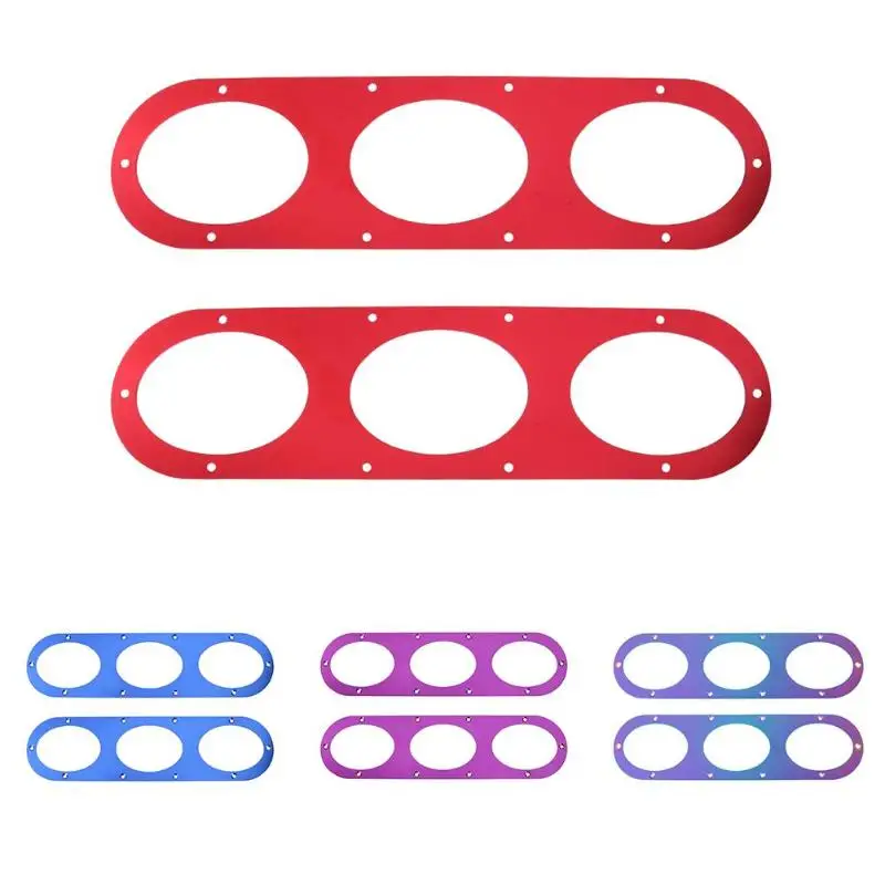 2 piezas Universal de aleación de aluminio parachoques trasero carrera aire desviación difusor paneles partes exteriores parachoques