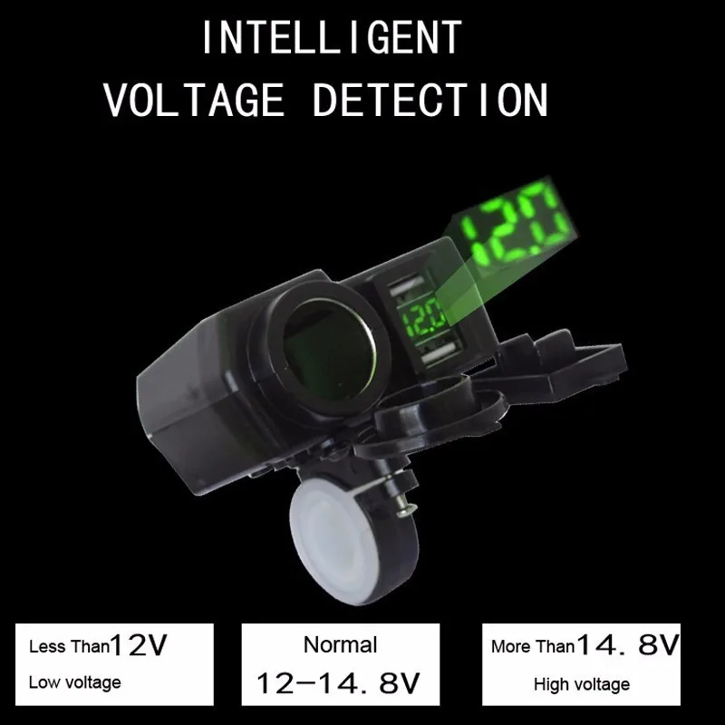 Автомобильный-Стайлинг 12 В/24 В водонепроницаемый автомобиль лодка мотоцикл двойной Usb зарядное устройство мото пляж ATV светодиодный вольтметр розетка для автомобильного прикуривателя