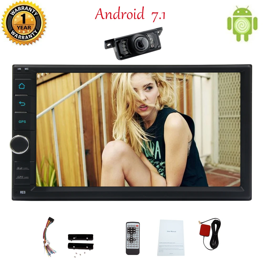Двойной 2 din Гб 32 Android 7 1 Nougat автомобиля радио для Bluetooth Стерео gps Авто Дистанционное