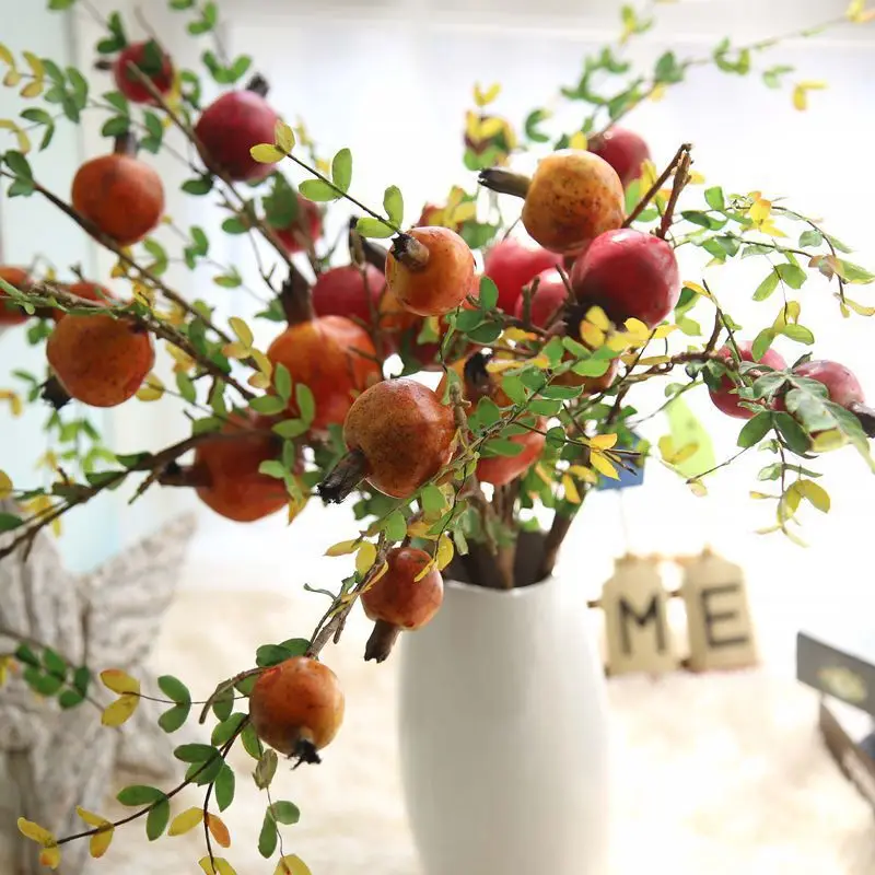 

simulation pomegranate fruit bean branch berries simulation flowers home decoration wedding artificial flowers