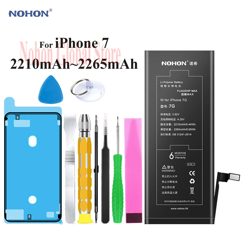 NOHON Battery For Apple iPhone 6S 6 5s 7 8 iPhone6S 1700mAh~2265mAh High Capacity Bateria+Tools For iPhone 6S 6 5s 7 8 Batteries