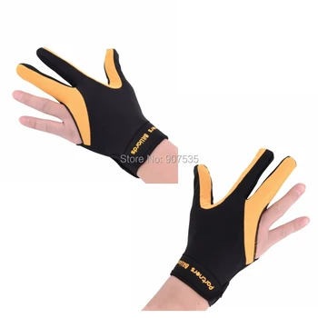 

Billiards 3 Fingers Glove Professional black Spandex Snooker Pool-left hand & right hand (optional)