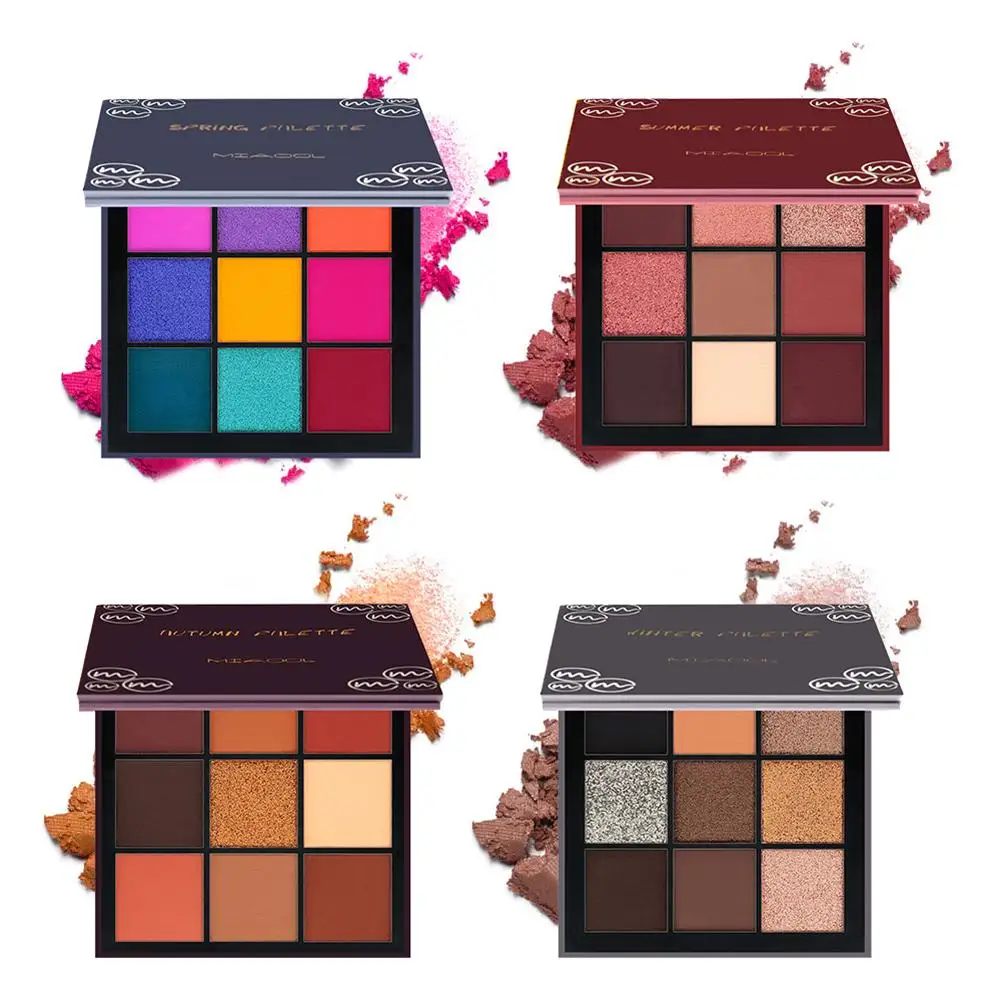 

New Eyeshadow 9 Colors Mixed Shimmering And Matte Eyeshadow Palette Natural Waterproof Long Lasting Brighten Eyeshadow Palette