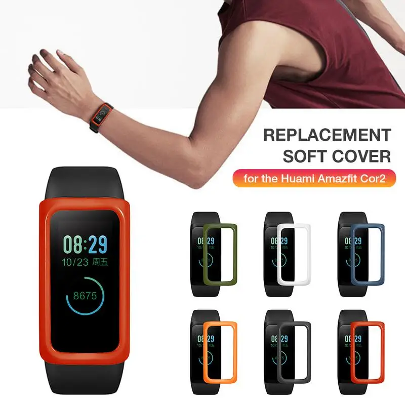 

Watch Protect Cover For Huami AMAZFIT Protective Case For COR 2 Replacement Soft Cover Unisex Black White Orange Red Blue Green