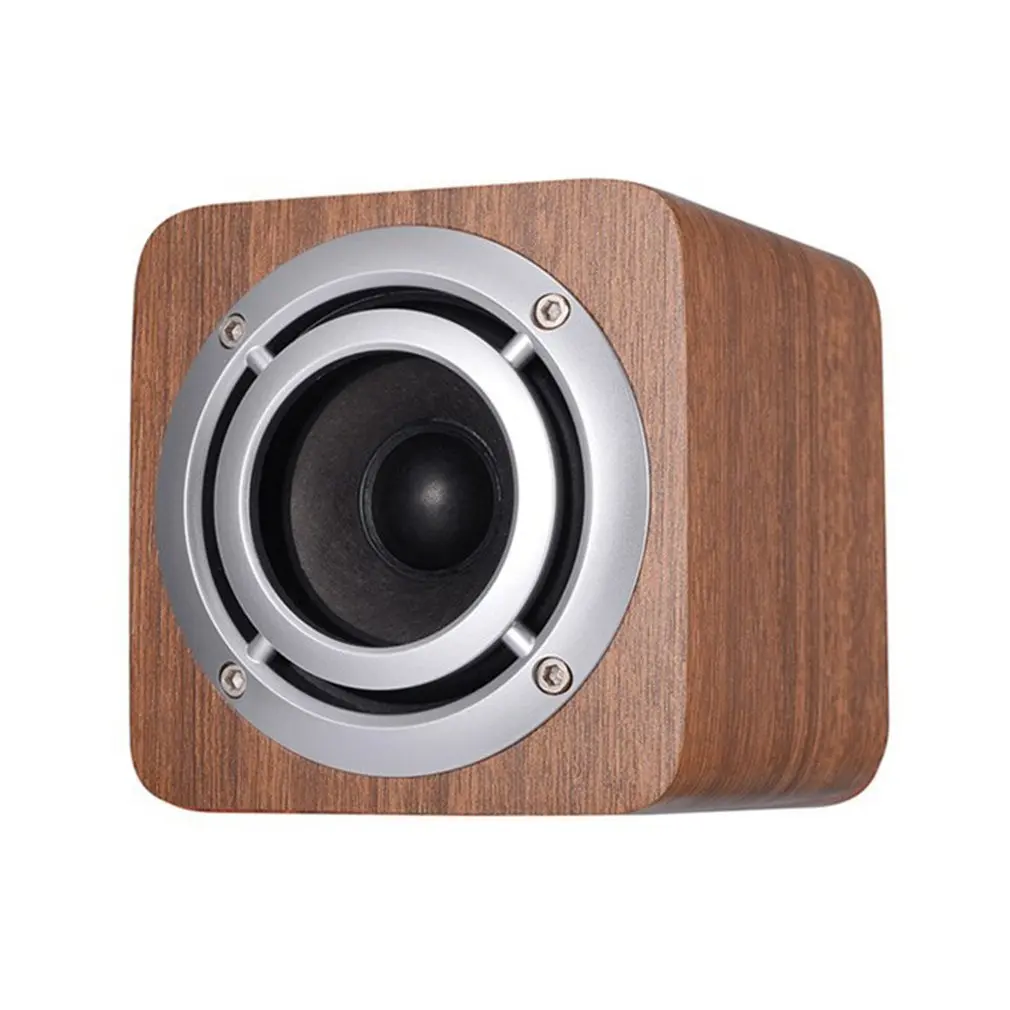 New Furniture Wooden Multimedia Mini Alarm Clock Small Sound Subwoofer Bluetooth Speakers Plug-in Radio