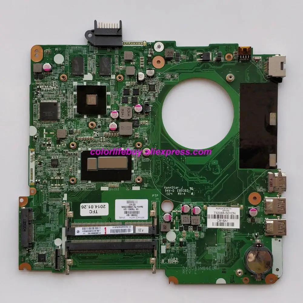 Оригинальная материнская плата 732088-501 732088-001 w 8670M/2GB GPU i5-4200U CPU DA0U83MB6E0 для ноутбука HP