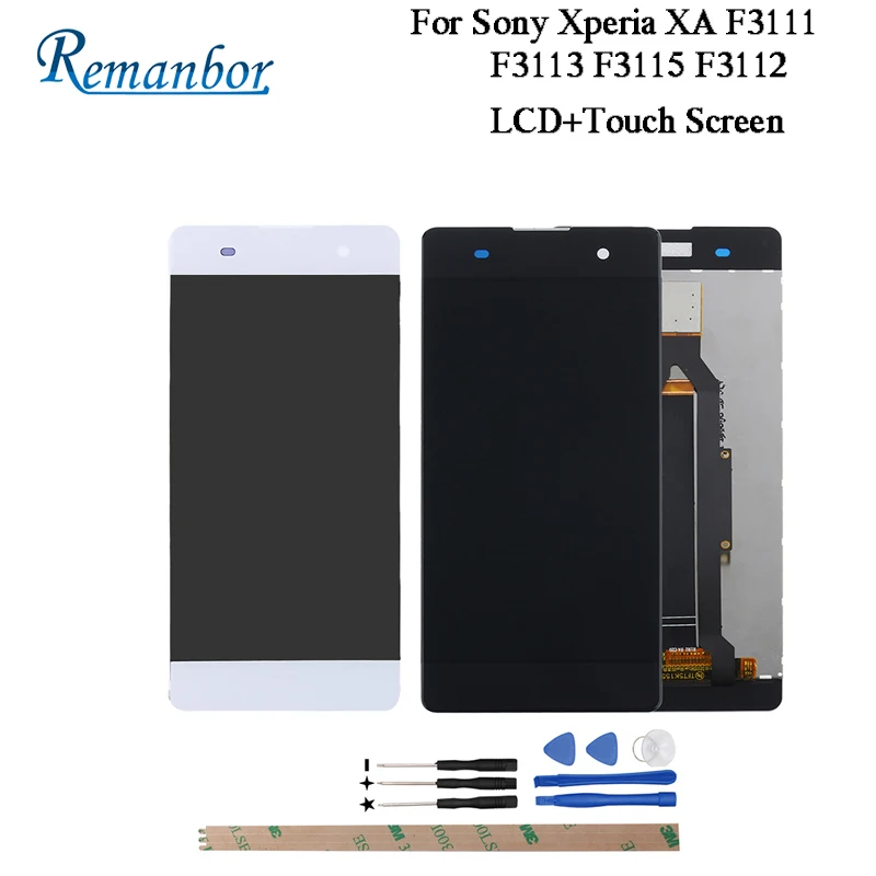 

Remanbor For Sony Xperia XA LCD F3111 F3113 F3115 F3112 Display And Touch Screen Tested 5.0'' For Sony Xperia XA Phone +Tools