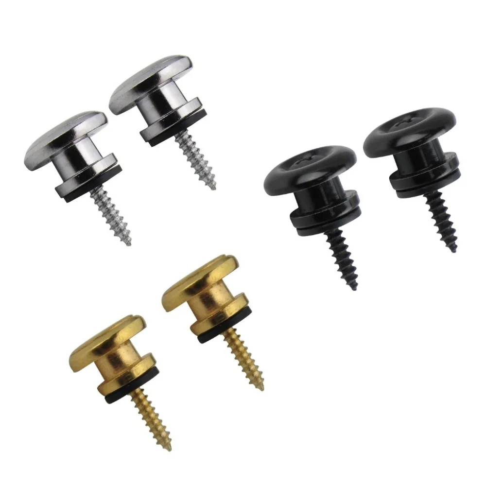 

1 Pair of Mushroom Head Guitar Strap Locks Straplocks Buttons Gold/Chrome/Black Choose for Acoustic Electric Guitar Bass Parts