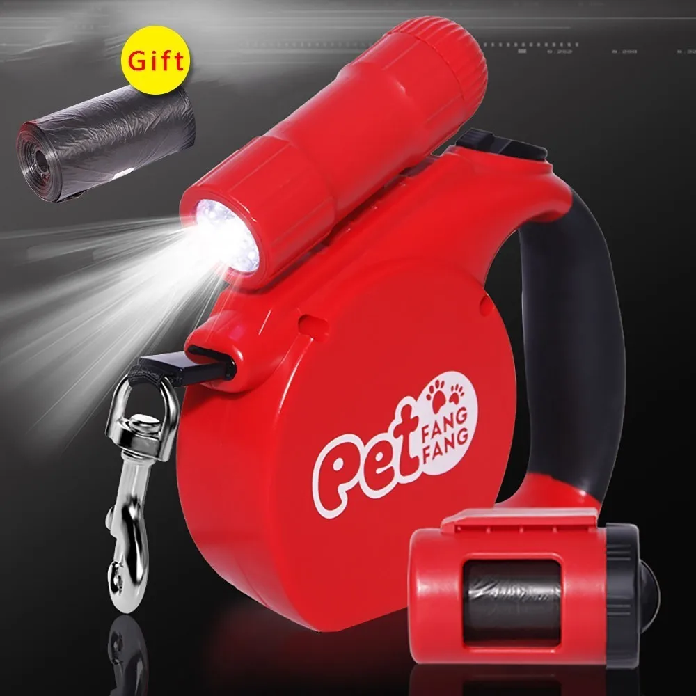 

Pet Product 40KG Small Medium Large Dog Leashes 4M free Retractable Dog Leash Lead With LED light Convenience Walking at Night