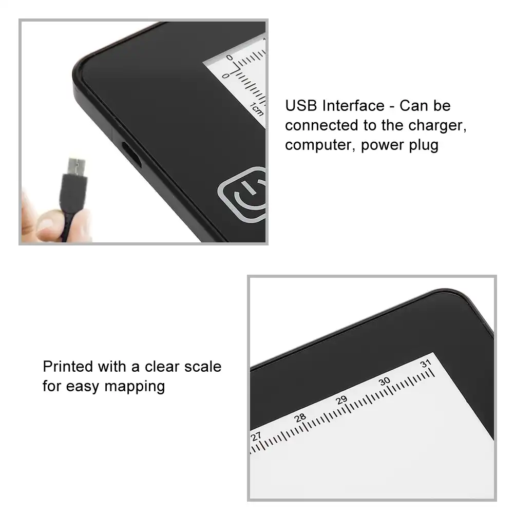 Painting Stencil Board USB Copy Pads for Animation Tattoo Portable A4 Light Box Magnetic A4 LED Light Box 3 levels