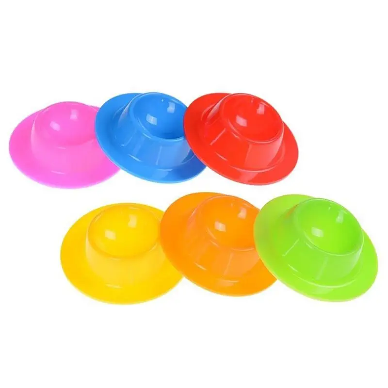 6 Pcs Silicone Egg Cups Plate Holders Stand set Egg Poachers