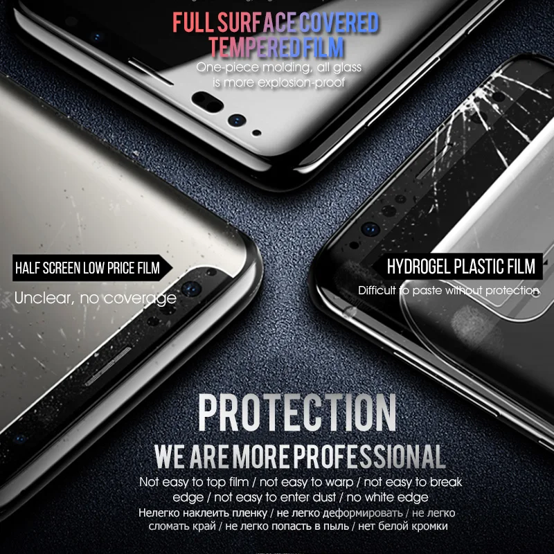 9D Full Curved Tempered Glass For Samsung Galaxy S8 S9 Plus Note 8 9 Screen Protector For Samsung S6 S7 Edge S8 Protective Glass