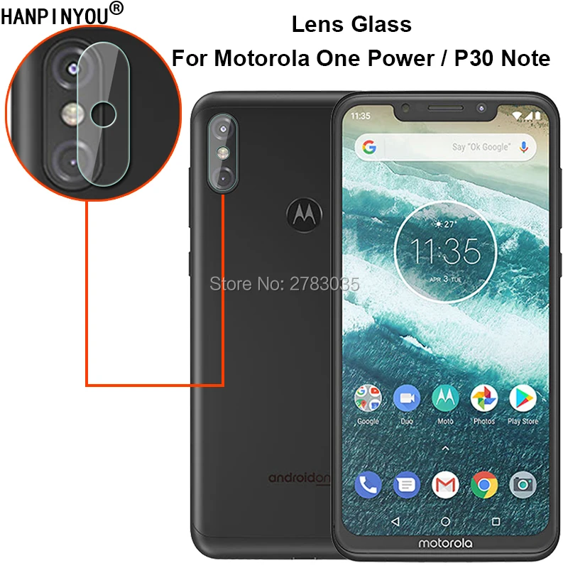 

For Motorola One Power / P30 Note 6.2" Clear Ultra Slim Back Camera Lens Protector Rear Camera Lens Cover Tempered Glass Film