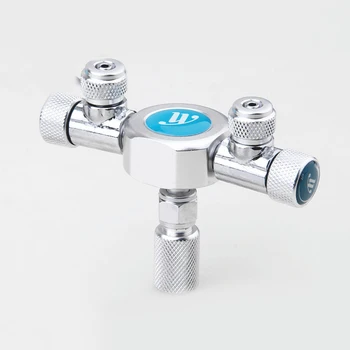 

Stainless Steel Aquarium 6 Way CO2 Distributor Splitter Needle Valve, Check Valve Bubble Counter for Solenoid Regulator