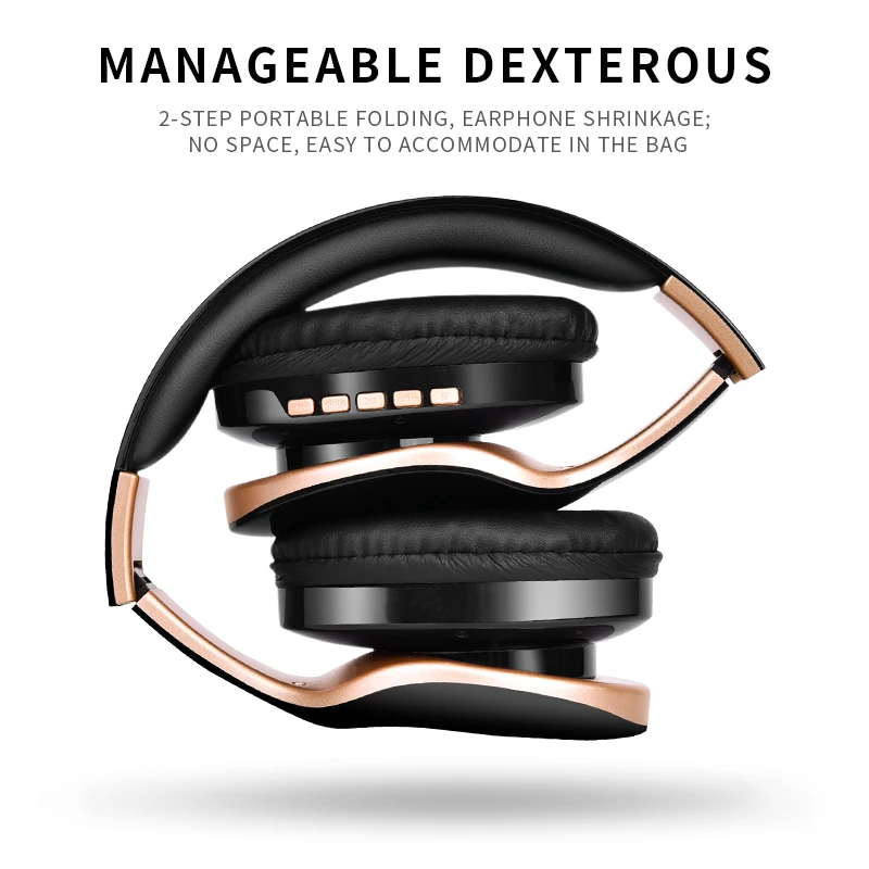 2020 Portable Wireless Bluetooth Headphone Music Headset FM and Support SD card With Mic For Mobile xiaomi iphone sumsamg tablet